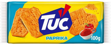 Lu tuc crackers paprika - 24 x 100g - zoutje - voor de borrel - ovengebakken - zoutjes - crackers - snack - lekker bij de film