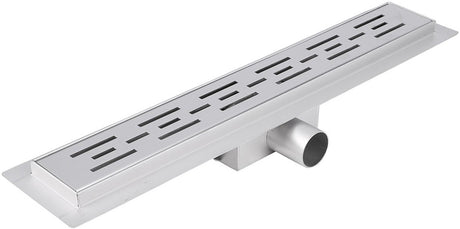 Differnz douchegoot geborsteld rvs met flens 70x70x500mm - mat chroom (33.111.25)
