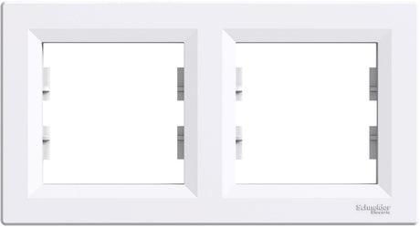 Schneider electric asfora serie - dubbele horizontale frame - wit - brs
