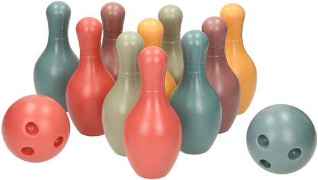 Lobbes speelgoed bv lobbes bowlingset speelgoed pastel kleuren kunststof 12-delig.