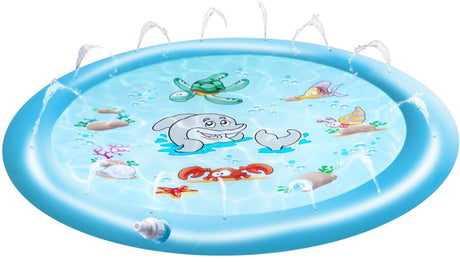 Eddy toys creative kids waterspeelmat 100cm - watermat met sproeisysteem - blauw