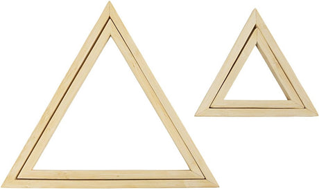 Creativ company bamboe lijsten driehoek voor wandhangers 2 stuks.