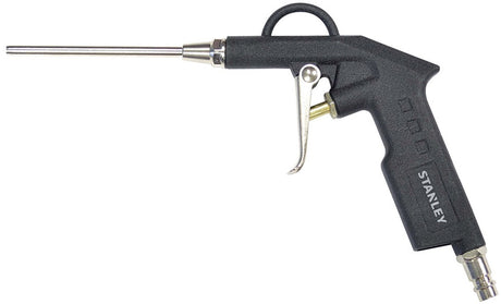 Stanley blaaspistool pneumatisch - mondstuk van 100 mm - maximale druk van 6 bar - verwijdert vuil, stof, zaagsel en water - aluminium - kleur zilver - geschikt voor compressor