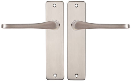 Starx deurkruk vlinder - kortschild blind - aluminium f9 rvs - geschikt voor deuren van 38 t m 45 mm - schild geëloxeerd en nylon gelagerd - afmetingen 180 x 41 mm - kleur zilver