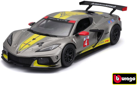 Bburago chevrolet corvette c8.r auto geel
