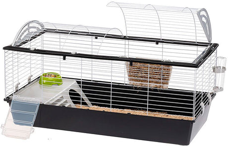 Ferplast knaagdierenkooi voor konijnen en cavia's - van metaal - met accessoires - 119 x 58 x h 60 cm l