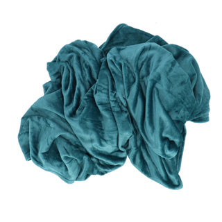 Atmosphere plaid row 150x200cm petrole polyester 100% recycle | 2 stuks