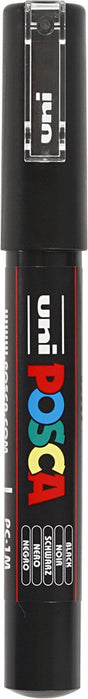 Uni posca verfmarker 1mc zwart - conische punt - 1 mm