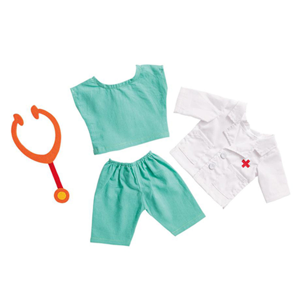 Heless Dolls Doctor antrekk med stetoskop, 28-35 cm