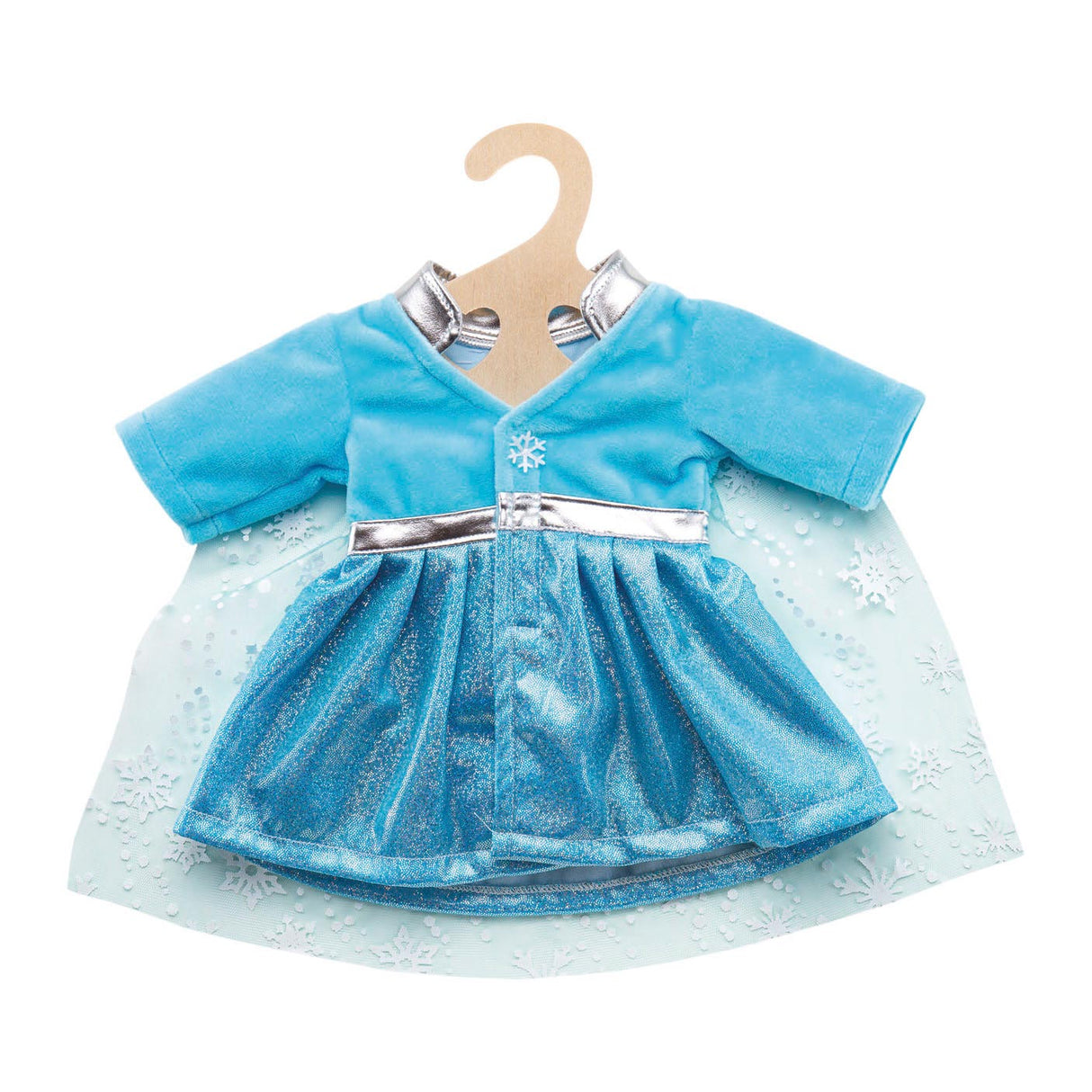 Vestido de muñecas Princesa de hielo con capa, 28-35 cm