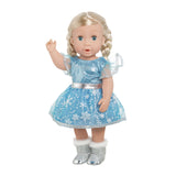 Vestido de muñecas Princesa de hielo con capa, 28-35 cm