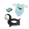 Heless poppen zwemset pinguin, 35-45 cm
