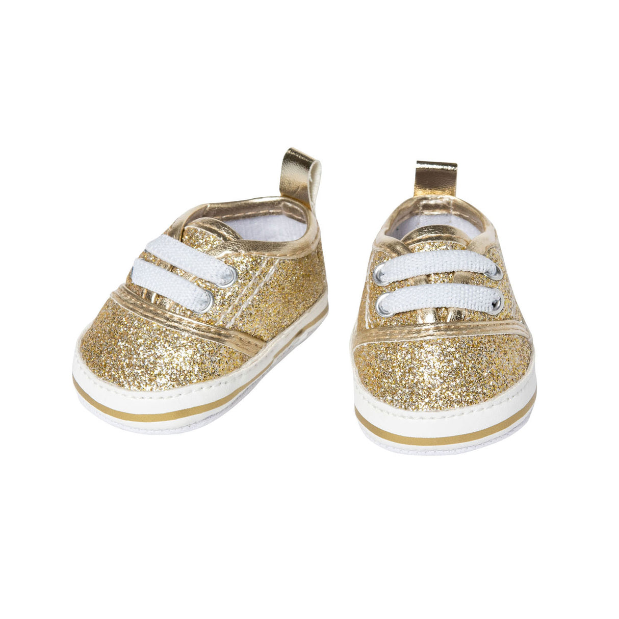 Heless poppensneakers glitter goud, 38-45 cm