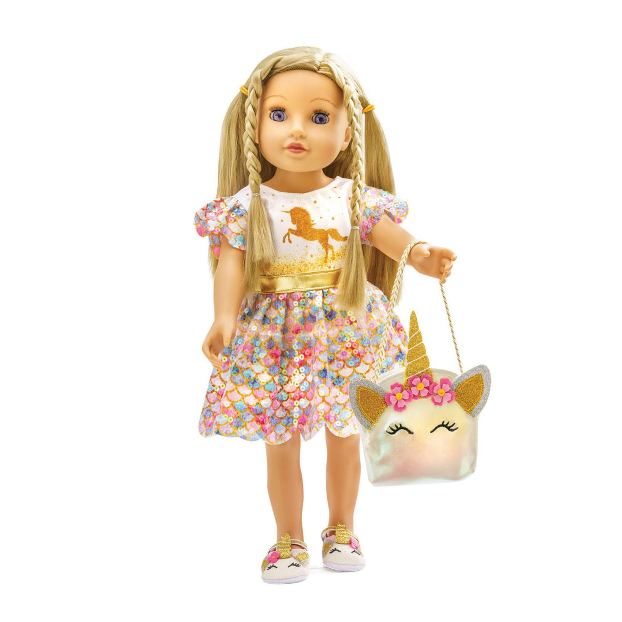 Vestido de muñecas Unicorn Goldy, 28-35 cm