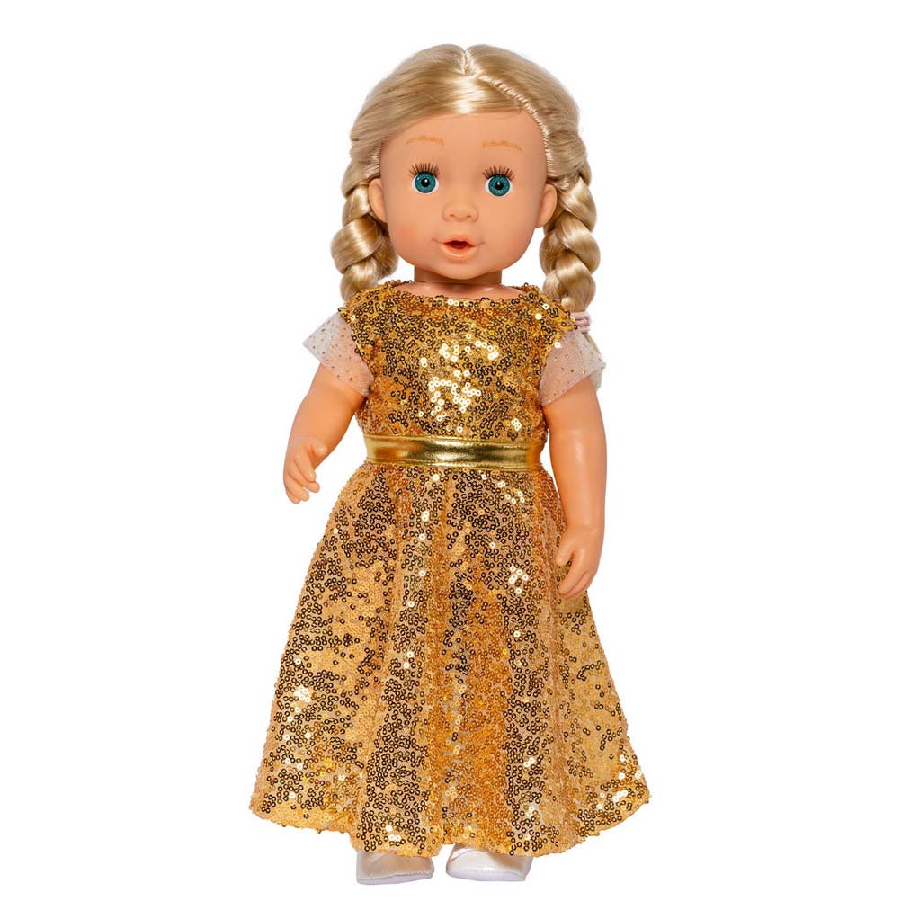 Vestido de muñeca Golden Star, 28-35 cm