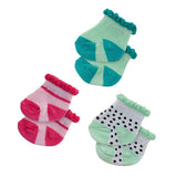 HELSS DOLL SOCKS DOTS, MINT ET ROSE 3 paires, 35-45 cm