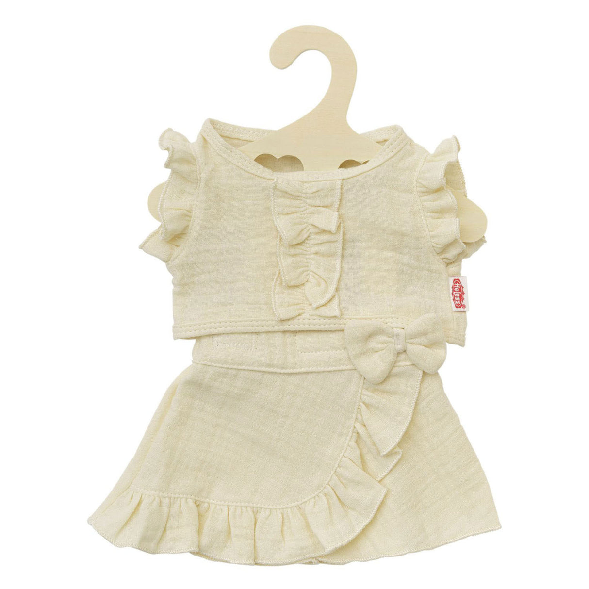 Heless Doll wrap kjol Ecru med ruffles, 28-35 cm