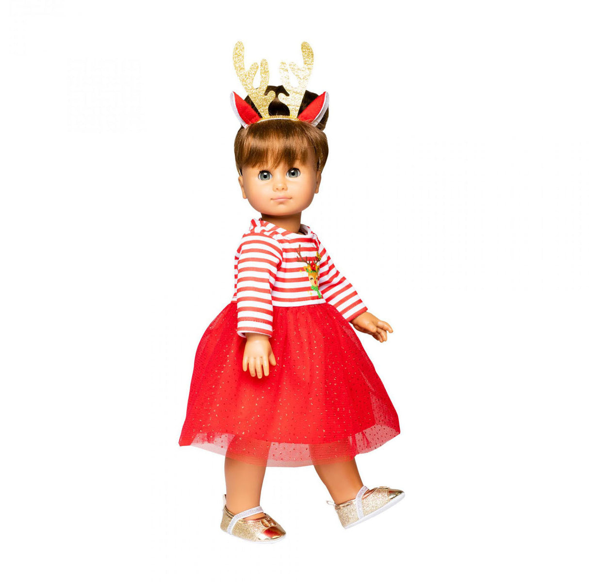 Heless Christmas Dress With Hair Band Rendier, velikost 35-45 cm