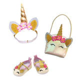 Helies Poppen Accessoiren Glitter Unicorn Set, 30-34 cm