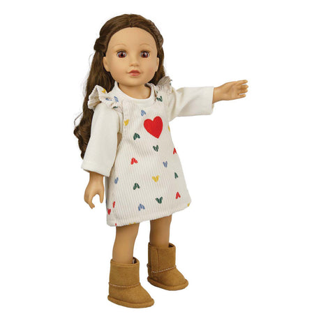 Heless poppenlaarsjes suede, 38-45 cm