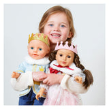Heless poppenoutfit winterprins luka met kroon en kraag - maat 35-45 cm