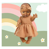 Heless meisjes babypop met bruin jurkje - 34cm