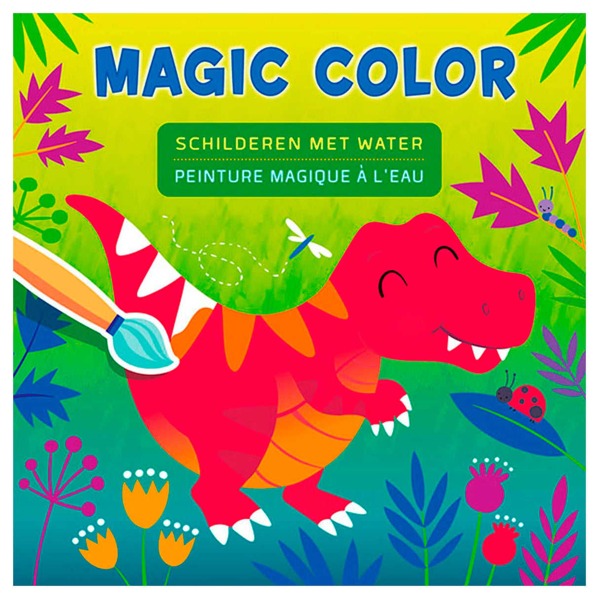 Peinture de dino couleur magique avec de l'eau