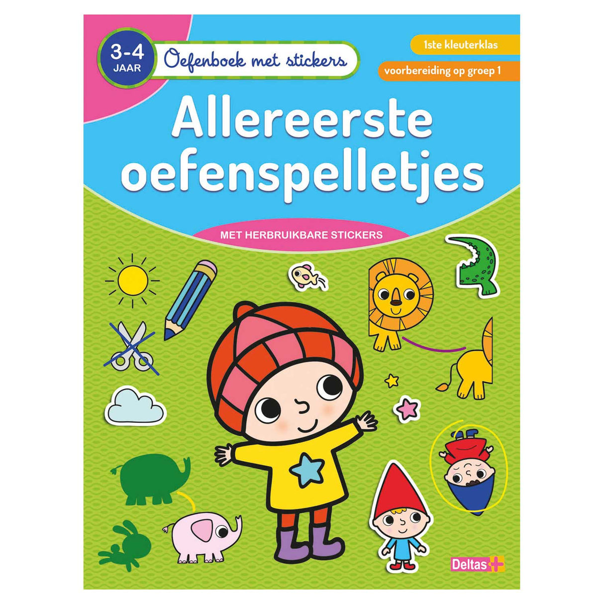 Libro di allenamento con adesivi molto primi giochi di pratica (3-4 anni)