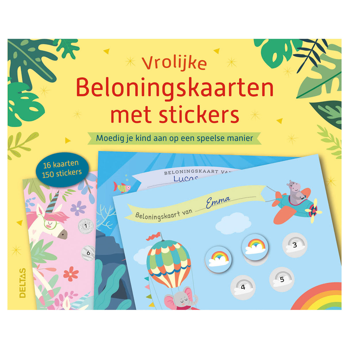 Deltas cheerful reward cards with stickers