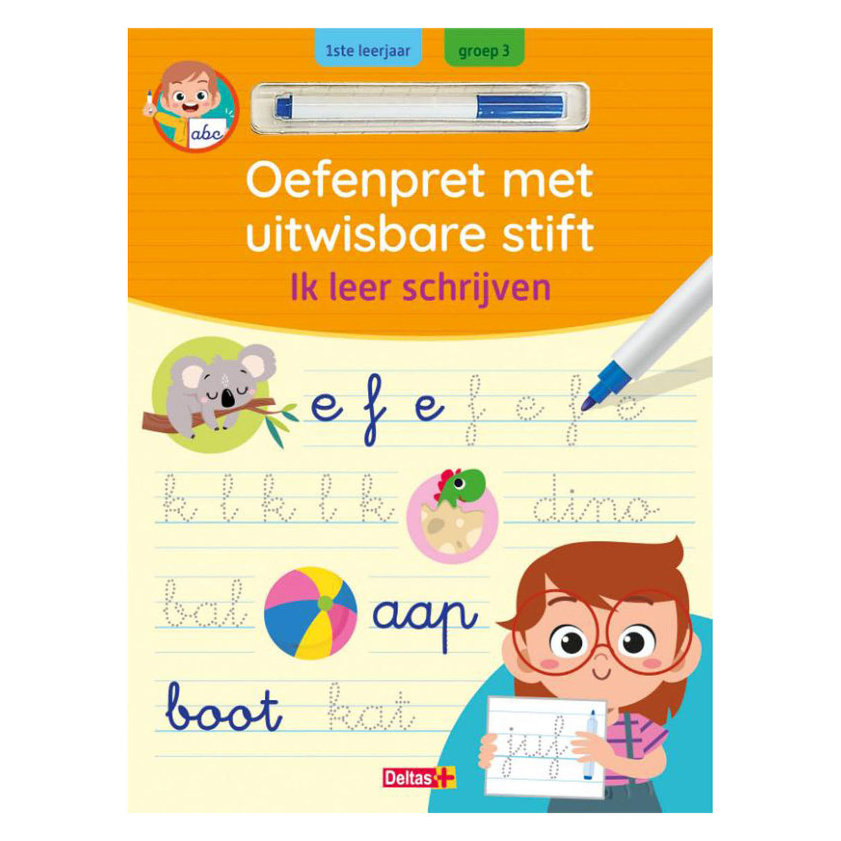 Deltas oefenpret met uitwasbare stift ik leer schrijven