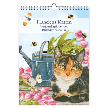 Verjaardagskalender franciens katten lapjeskat 18x25cm