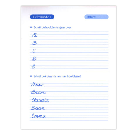 Deltas oefenblaadjes schrijven (7-8 j.)