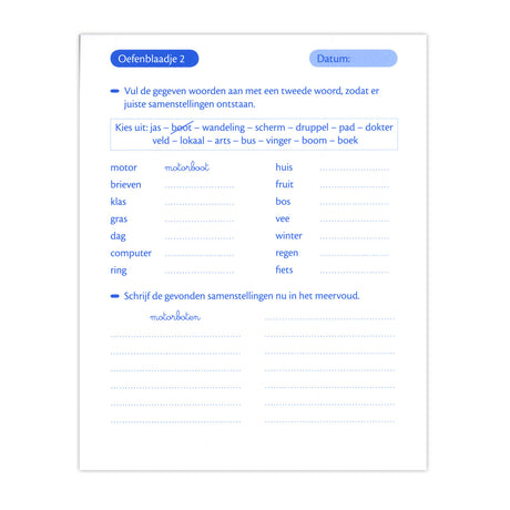 Deltas oefenblaadjes spelling (9-10j) woordleer en zinsontleding