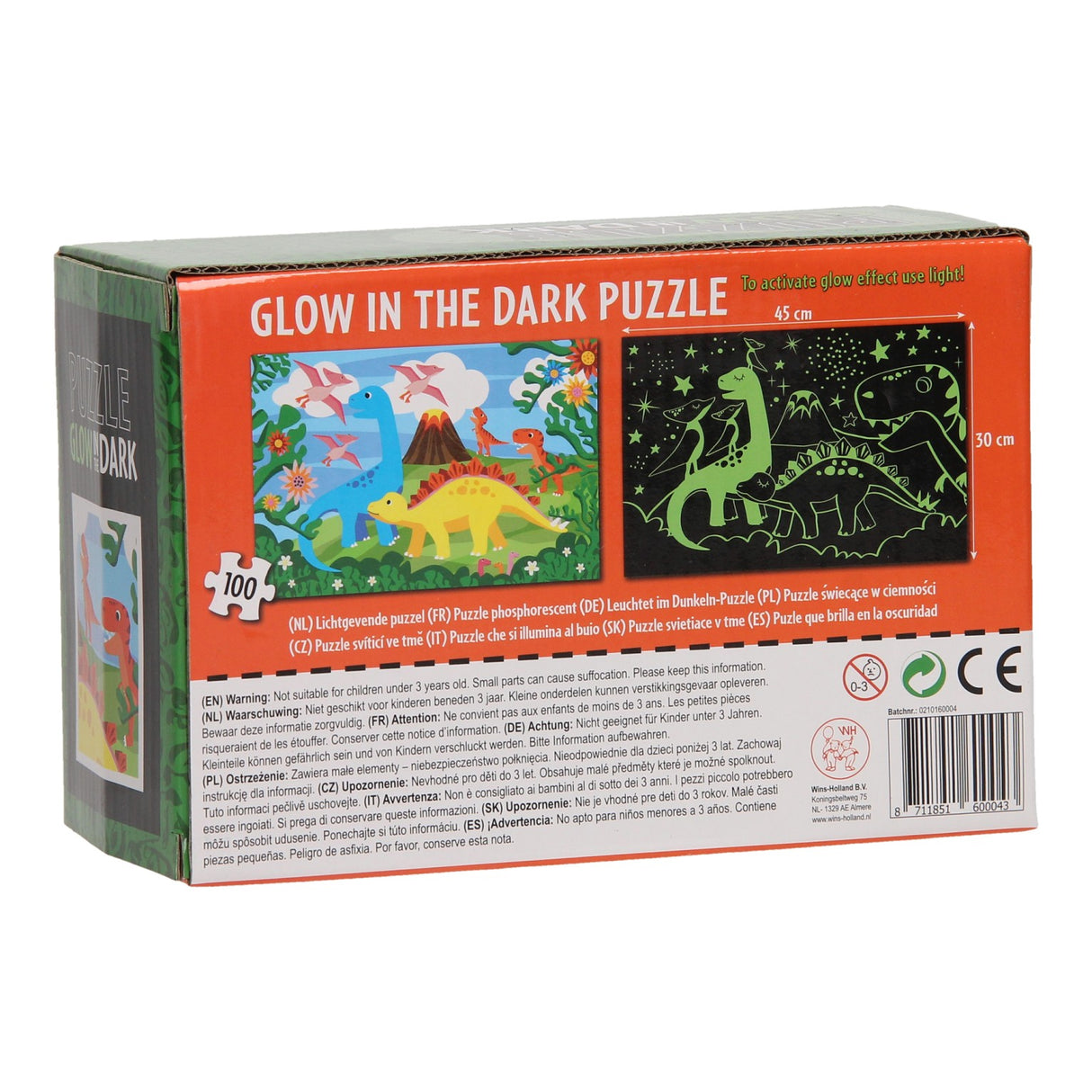 Line Puzzle Glow in The Dark Dinosaurs, 100.