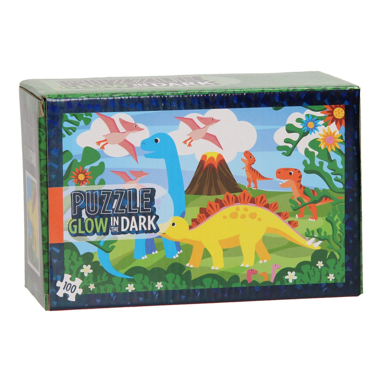 Line Puzzle Glow in The Dark Dinosaurs, 100.