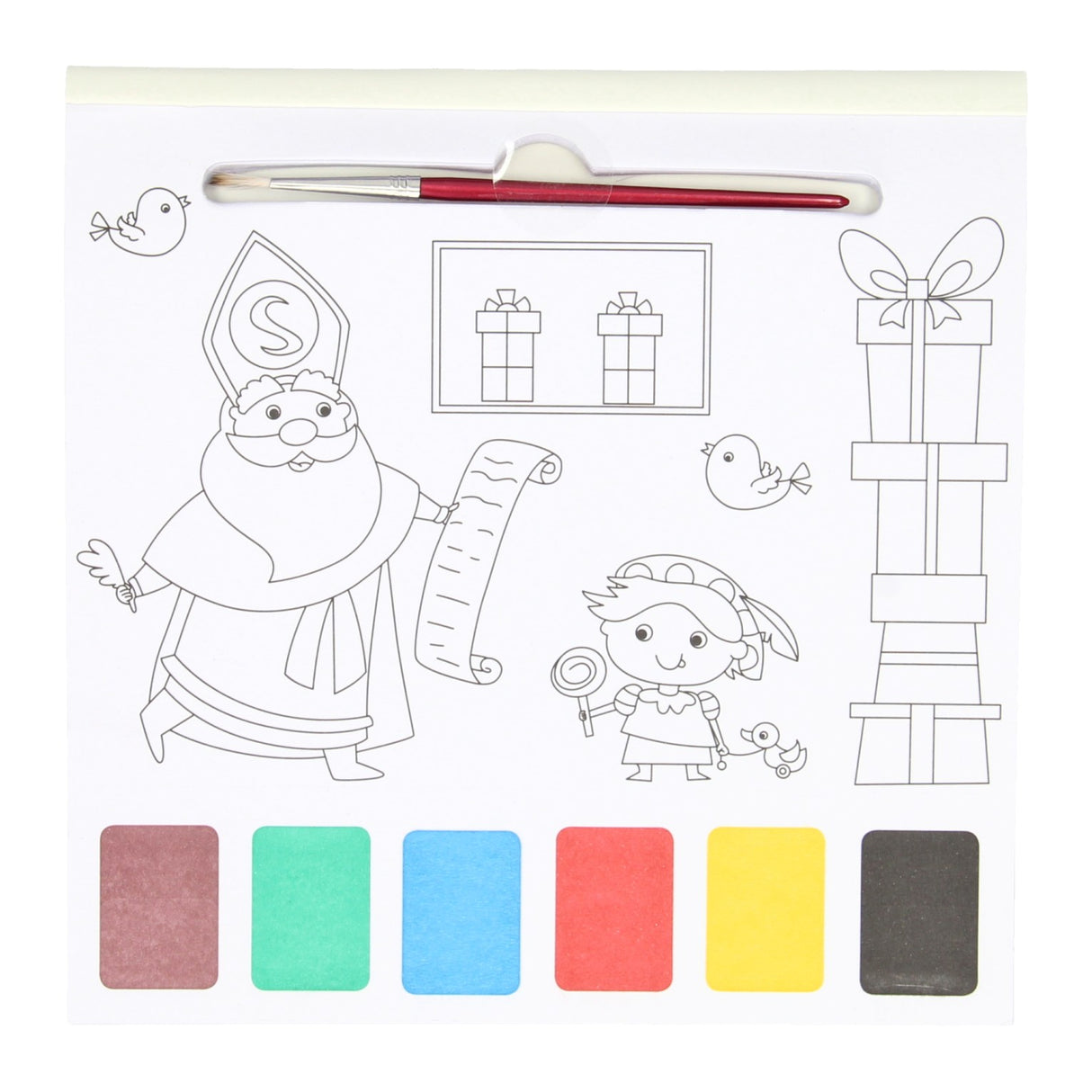 Wins holland watercolor color block Sinterklaas