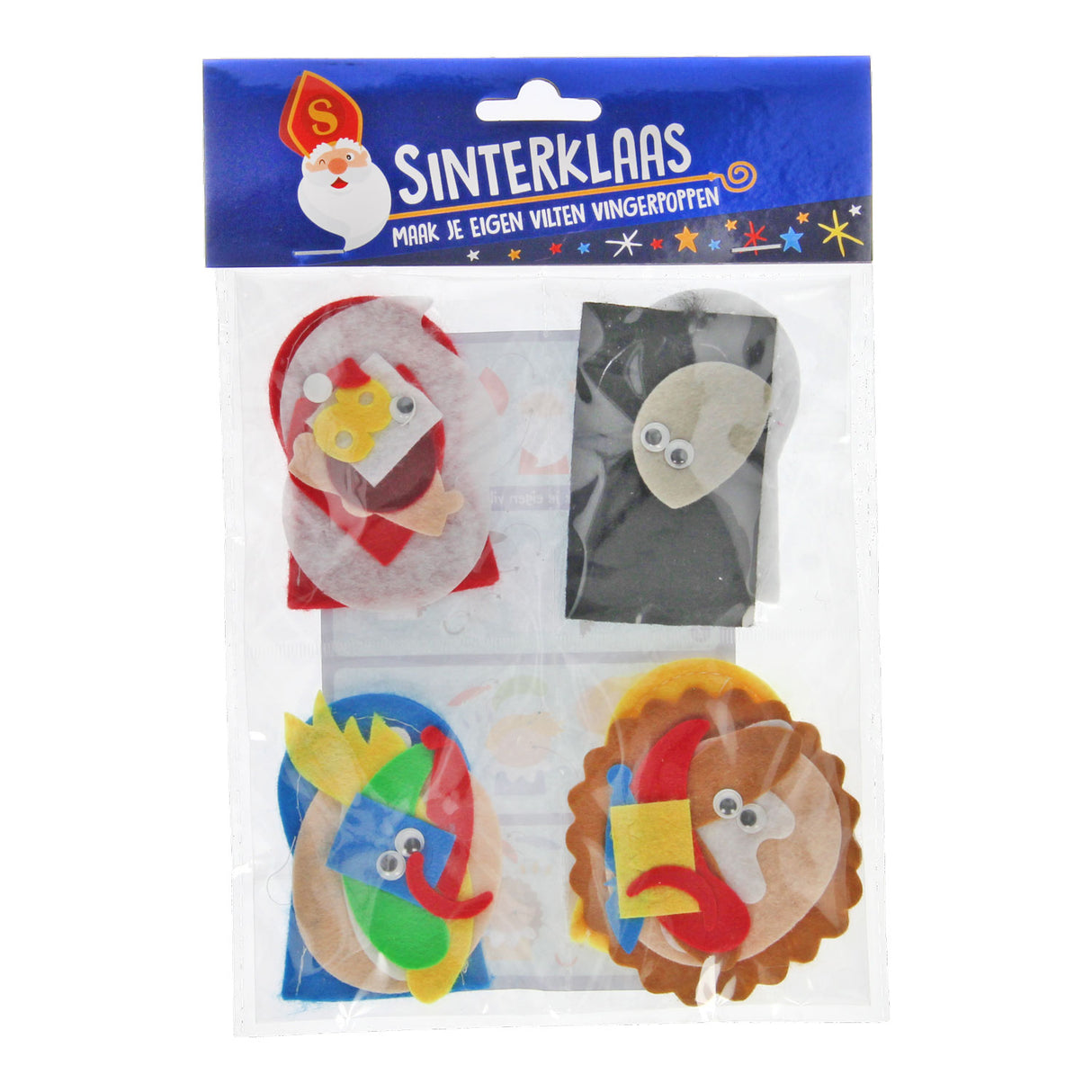 Naredite svoj Felt Finger Pops Sinterklaas, 4st.