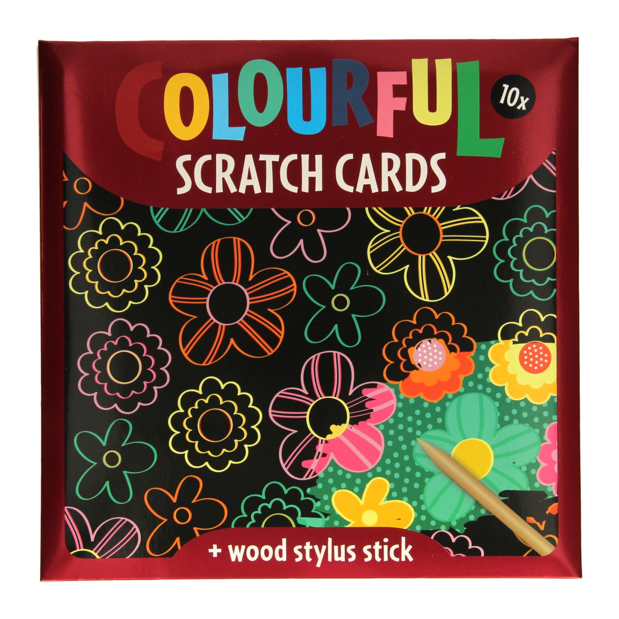 Scratch Cards - Flowers, 10 arkuszy