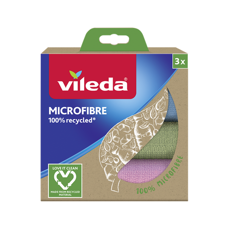 Vileda 1066781 - 100% gerecycleerde microvezel doek | 12 stuks