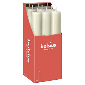 Bolsius rustiek tafelkaars xl soft pearl | 9 stuks