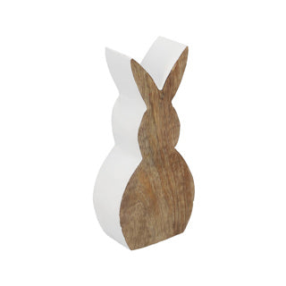 No brand haas hout wit 18 cm | 6 stuks