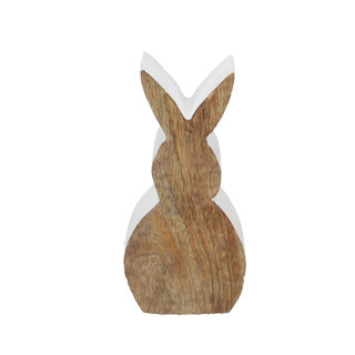 No brand haas hout wit 18 cm | 6 stuks