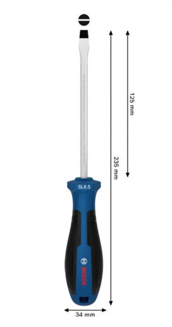 Bosch schroevendraaier sl 1,2 x 6,5 x 125mm ♪ bosch ♪ line