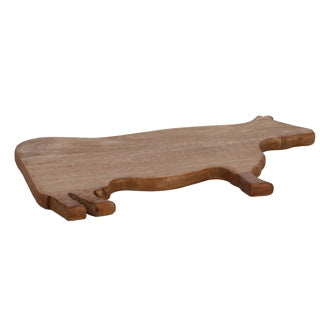 No brand borrelplank koe naturel mango 41x26x1,6 cm | 2 stuks