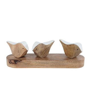 No brand sculptuur 3 birds 22x5,5x6,5cm | 3 stuks