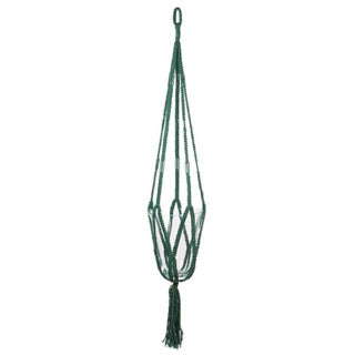 No brand in the mood collection pothouder donker groen macrame 110 cm | 6 stuks