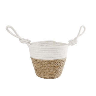 No brand mand blois s naturel riet creme katoen pot 15 18x12x29cm | 5 stuks