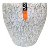 No brand bloempotten wit 39 cm set van 2 capi europe