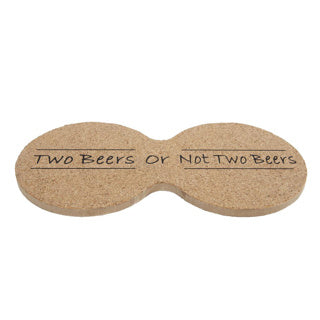 No brand onderzetter two beers s4 kurk 19x9,5x0,6cm | 6 stuks