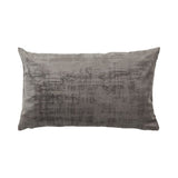 No brand vintage velvet kussen grijs 30x50 cm | 3 stuks
